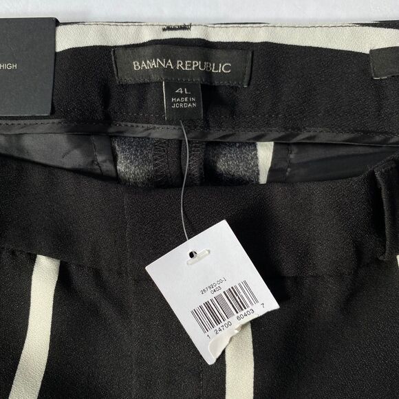 Banana Republic Avery Ankle Pants Womens 4 Long  Multi Striped Crop Trouser New - Picture 9 of 16